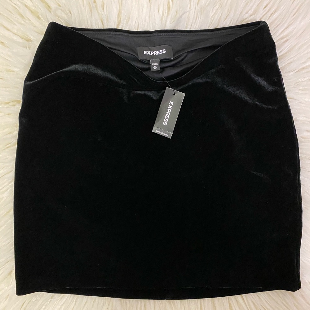 Mini black velvet skirt - $ negotiable